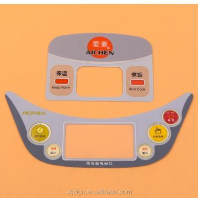 China Waterproof Adhesive Remote Control Keyboard Membrane Switch Panel Custom Sticker for sale