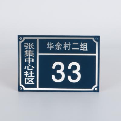 China Custom Iron Factory Direct Box Noctilucous Metal Room Number Door Sign for sale