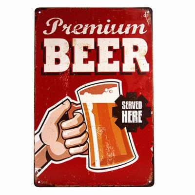 China All Country Wholesale Barman Cave Club Decoration Tin Sign Wall Decor Pub Metal Sign Porcelain Beer Metal Signs for sale