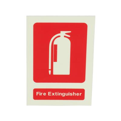 China Anti UV/Luminous/Reflective High Quality Safety Standard Luminous Vinyl PVC Fire Extinguisher Sign Warning Label For Road for sale