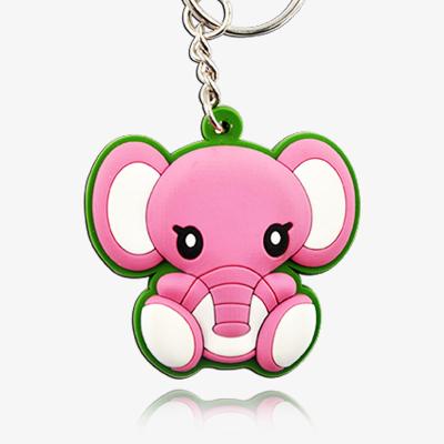 China It can be sewn/sticked/directly pressed onto the high quality Promotional Soft Custom Cartoon PVC Key Ring Gift 3D Rubber PVC Key Chain for sale