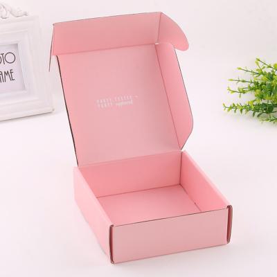 China Recycled Materials Supplies Custom Pink Small Candy Chocolate Cosmetic Candle Soap Packaging Mailing Box Wholesale Mailer Boxes for sale