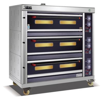 China Cookies & Cake & bread & Meat 3 Large Deck 9-Tray Machine Bakery Oven With CE Certificate for sale