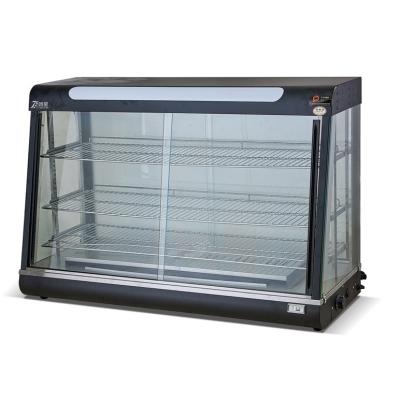 China Restaurent Buffee food machine display cabinet heating display/curved glass heating display for sale