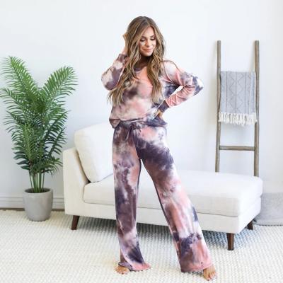 China 2021 Autumn Winter Plus Size Two Piece Pajamas Set For Women for sale