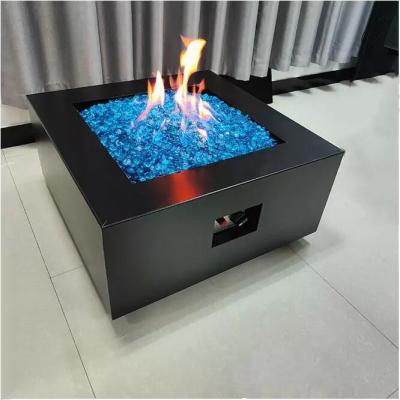 Cina Patio d'acciaio Heater Fire Table del gas del quadrato nero ad alta temperatura di colore in vendita