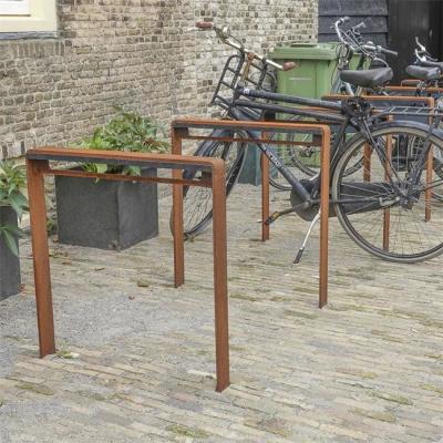 China Cremalheiras de bicicleta públicas de aço de Corten da arquitetura paisagística da rua do metal à venda