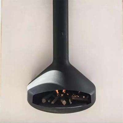 China Zwarte Met een laag bedekte Binnenheater wall mounted wood hanging Opgeschorte Open haard Te koop