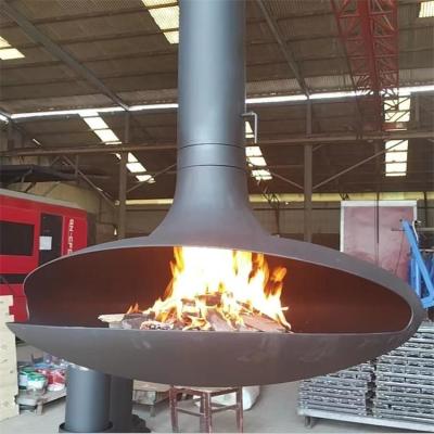 China indoor fireplace  steel  contemporary burning contemporary burning stove forwood hotels hanging suspended stove for sale