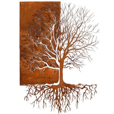 China De Boom van de woonkamerdecoratie van het Metaal Art Corten Steel Wall Decor van de het Levensmuur Te koop