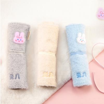 China Wholesale Creative Colorful Cute Pencil Case School Bag UWLED Plush Girls Blue Pink Blue Pencil Case for sale