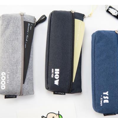 China Pencil Case UWELD Customized Cute Resuble Oxford Cloth School Pencil Case Print Cute Pencil Case Resuble Pen Bag for sale