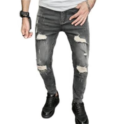 China Factory supply breathable wholesale cotton/spandex jeans cheap slim fit pants for men for sale