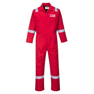 China OEM& ODM Anti-Static Red Fire Resistant Coverall 100%cotton Flame Retardant Coverall For Men for sale