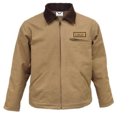 China Coating Mechanic Covering Custom Made Waterproof Factory Canvas Work Wear Jacket For Men for sale