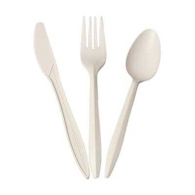 China Food Packaging High Quality Disposable Portable Tableware Biodegradable Knife Fork Spoon Corn Starch Tableware for sale