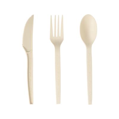 China Food Packaging Disposable takeaway compostable cornstarch biodegradable set cutlery knife fork spoon for sale