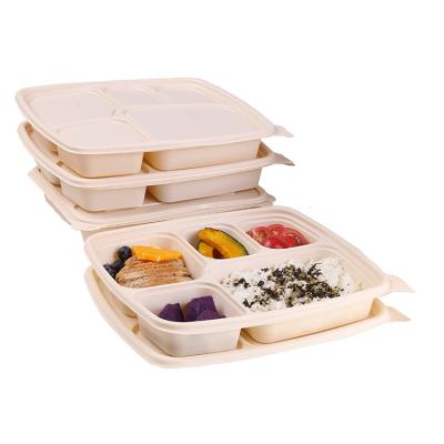 China Food Disposable Degradable Lunch Box Paper Food Containers for sale