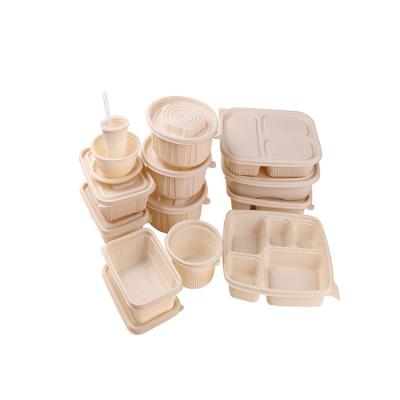 China Food Custom Cutlery Food Disposable Paper Degradable Lunch Box for sale