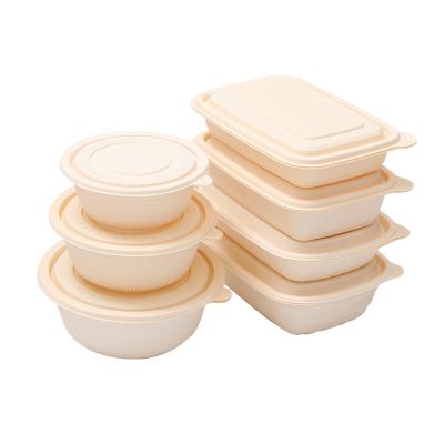 China Food Disposable Takeaway Bento Box Packaging Degradable Container Set Disposable Tableware for sale