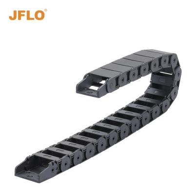 China Building Material Shops JFLO 18mm Interior Narrow Type Opening Plastic CNC Cable Drag Chain Wire Carrier for sale