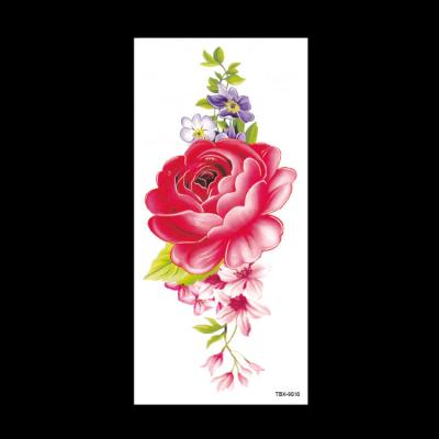 China Rose Flower Temporary Tattoo Stickers Colorful Temporary For Women for sale