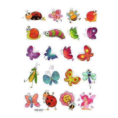 China Glitter Powder Temporary Cartoon Tattoos Body Art Makeup Stickers Unicorns Butterfly Mermaid Kids Children Temporary Tattoo for sale