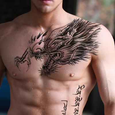 China Waterproof Temporary Body Chest Temporary Tattoo Sticker For Men for sale