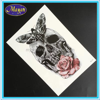 China Temporary Body Art Character Skull Tattoo Horrific Sticker Body Temporary Tatto Sticker for sale