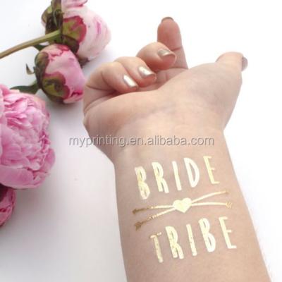 China Temporary Custom Bride's Platoon Bachelor Party Metallic Tattoo for sale