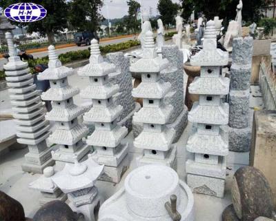 China Traditional Outdoor Decorative Gray Granite Garden Chinese Stone Lantern for sale