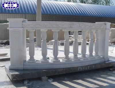 China Modern Decorative Nature Balcony Railing White Marble Manufacturer for sale