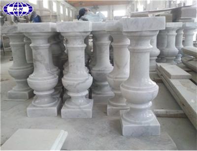 China Modern Cheap Chinese Guangxi White Marble Stone Stair Railing for sale