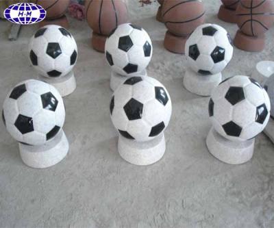 China Modern China Nature White With Black Granite Football Sculpture for sale