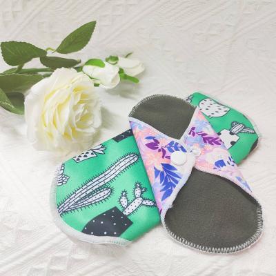 China Menstrual Charcoal Breathable Bamboo Reusable Pads Women Menstrual Sanitary Cloth for sale