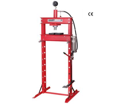 China Car Repair OEM Utility Vehicles Equipments 30t Hydraulic Measuring Shop Press With Foot Pump for sale