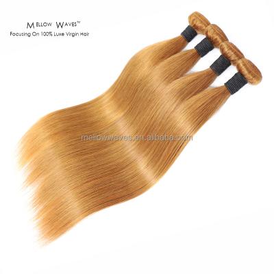 China STAIGHT Wave Hair Bundles Highest Quality Straight Mature Virgin Human Hair Bundles Brazilian Hair Bundles With 27# Color for sale