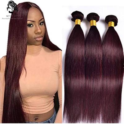 China Silky Straight Burgundy Wave Mellowwaves Hair 100% Silky Straight Hair Bundles Grade 12A For Black Women for sale