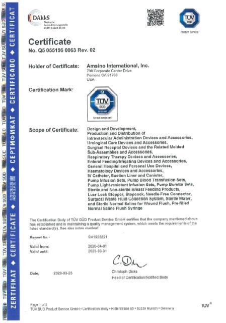 ISO13485 - Amsino Medical (Shanghai) Co,.Ltd.