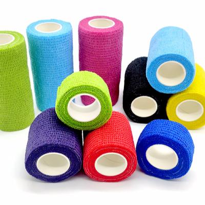 China Medical Care CE ISO Approved Nonwoven Self Adhesive Cohesive Bandages With Good Tensile Strength Good Price for sale