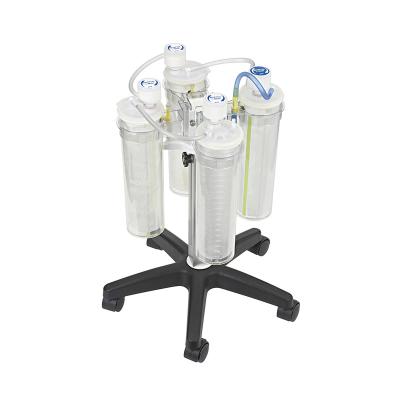 China Adjustable-Height Aluminum Medical Disposable Floor Stand With Rollers Built In Suction Manifold for sale