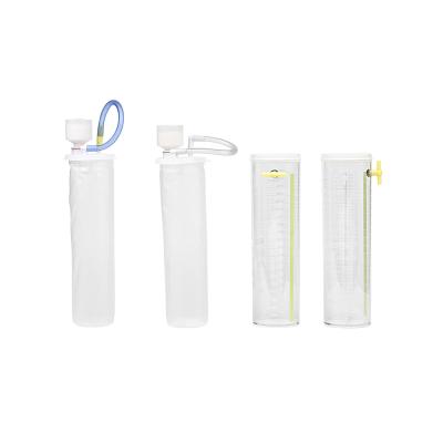 China Medical Grade PVC Disposable 2L Liner With Vac-Gard And Pre-Attached Yellow Straight Solidifier Bottle Connector Non Sterile for sale