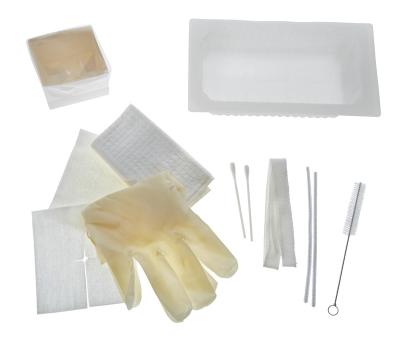 China Medical Grade PVC Disposable Respiratory Therapy Tracheostomy Care Tray Sterile for sale