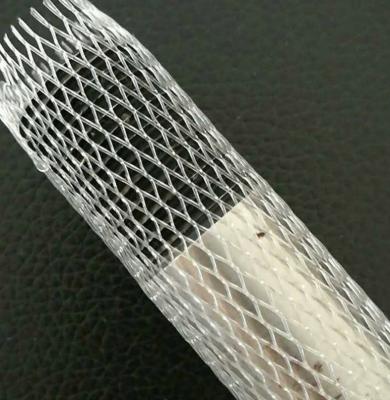 China Blue Color PE Stretch Mesh Net Easy Stretched Plastic Tube Net For Package Metal Parts With Factory Price for sale