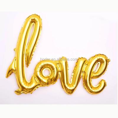 China Rose Red Link Love Helium Globos Gold Aluminum Champagne Love Balloon Decor Connect Toy Wedding Valentines Party Gift for sale