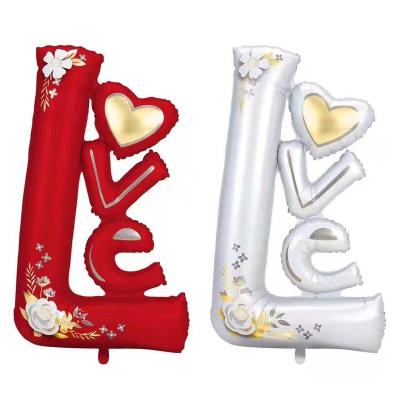 China Decoration New Product LOVE Balloons Valentines Day Wedding Foil Balloon Proposal Ceremony Display Balloon Confessions Love Balloon for sale