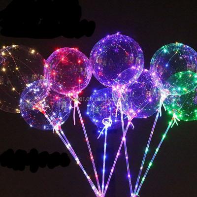 China Gift Toy Hot Sale 18inch Balloon String Transparent Colorful Led Lights Kids Party Led Balloon Light Led Balloons In China for sale