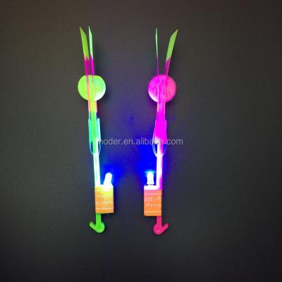 China Amazing High Speed ​​Led Light Boom Inflatable Toy Rocket Helicopter Flying Toy for sale