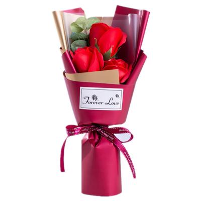 China Romantic Soap Factory Supply New Arrival Colorful Artificial Rose Flower For Valentine's Day Birthday Gift for sale