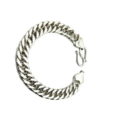 China Hiphop 925 Cuban Link Chain Bracelet 18 CM Rhodium Plated Hip Hop Jewelry Bracelet Factory Price Sterling Silver Designer for Men for sale